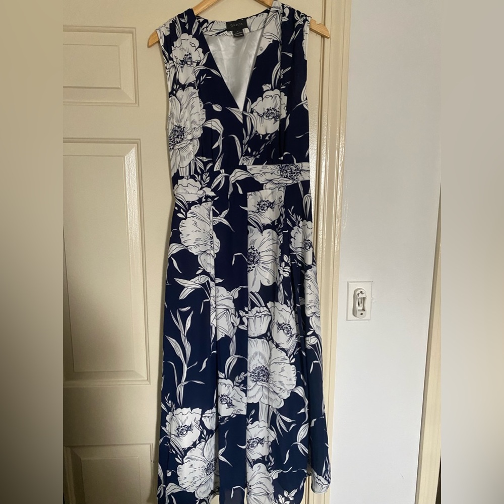 Gracia Blue Floral Dress